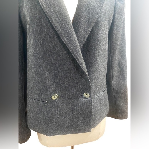 Briarbrook 100% Pure Virgin Wool Gray Blazer -size 8 - Picture 3 of 9